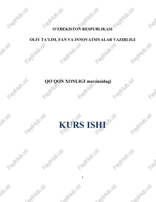 qo`qon xonligi — DOCX