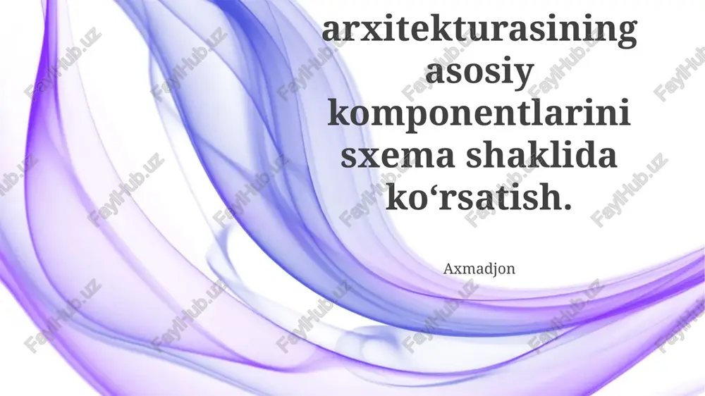 bulut arxitekturasining asosiy komponentlari — PPTX