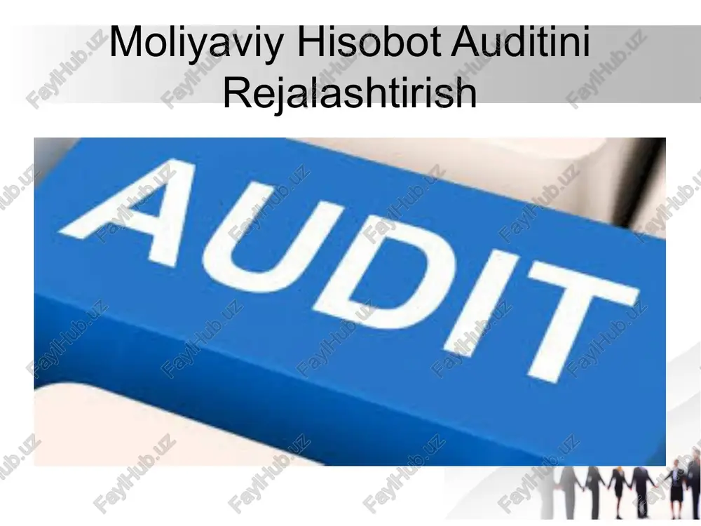 moliyaviy hisobot auditini rejalashtirish — PPTX