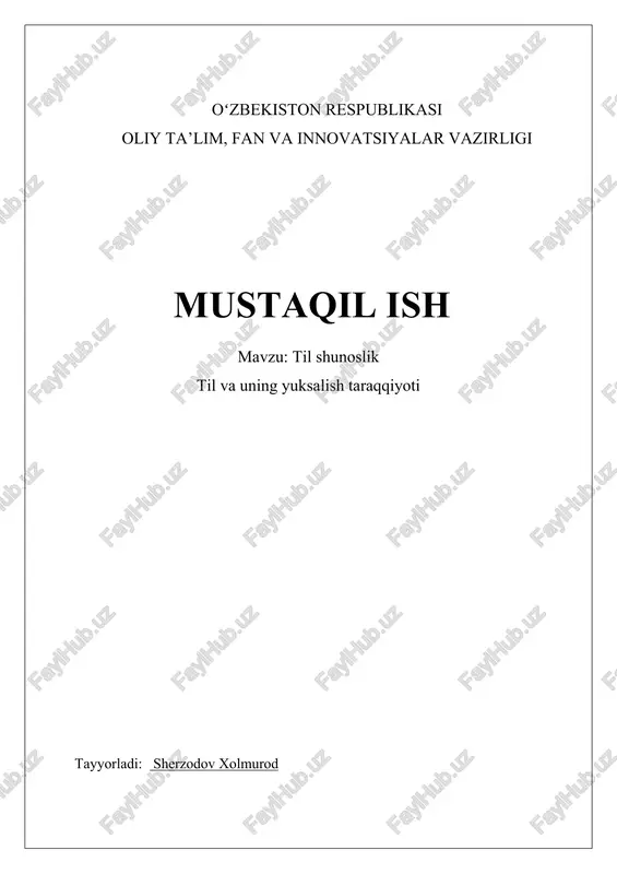 tilshunoslik — DOCX