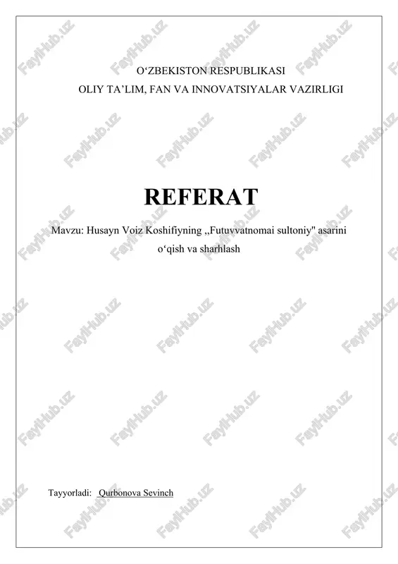 futuvvatnomai sultoni — DOCX