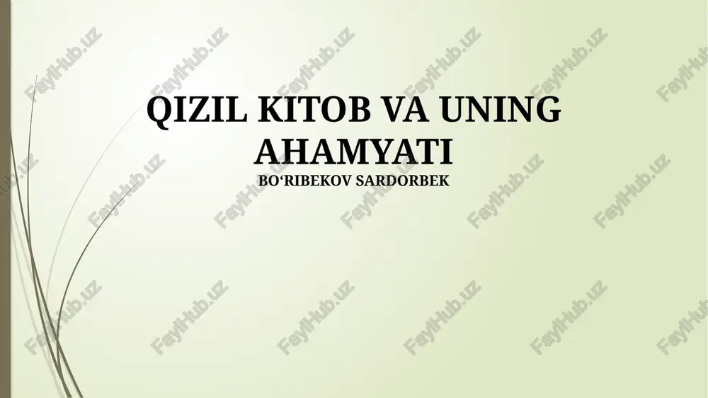 qizil kitob — PPTX