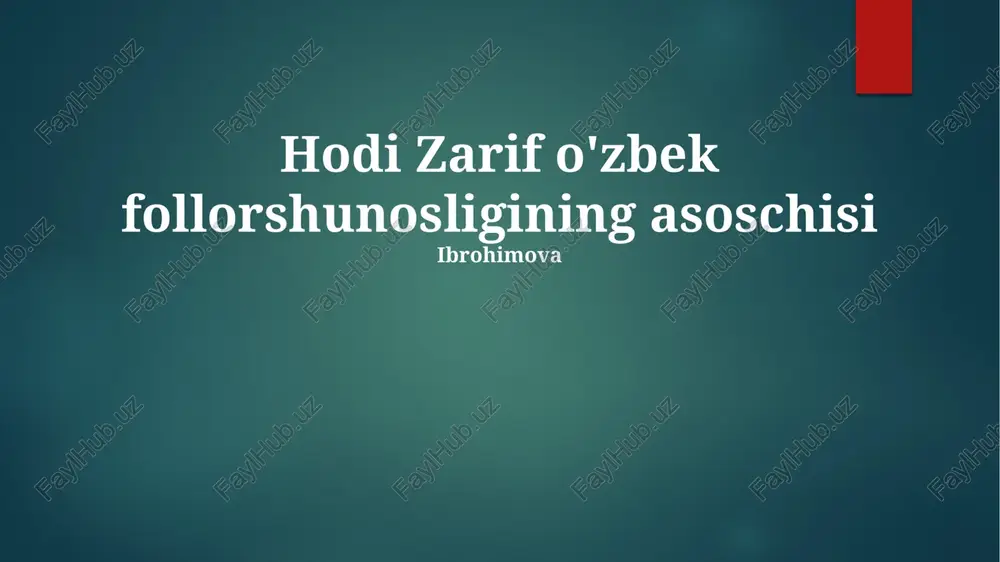 hodi zarif — PPTX