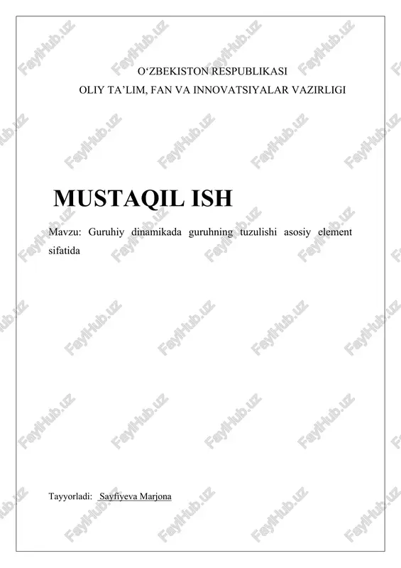 guruh tuzilmasi — DOCX