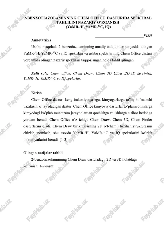 kimyo maqola — DOCX