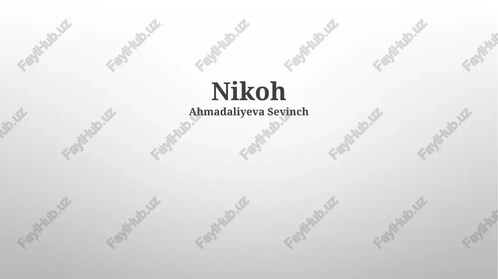nikoh — PPTX