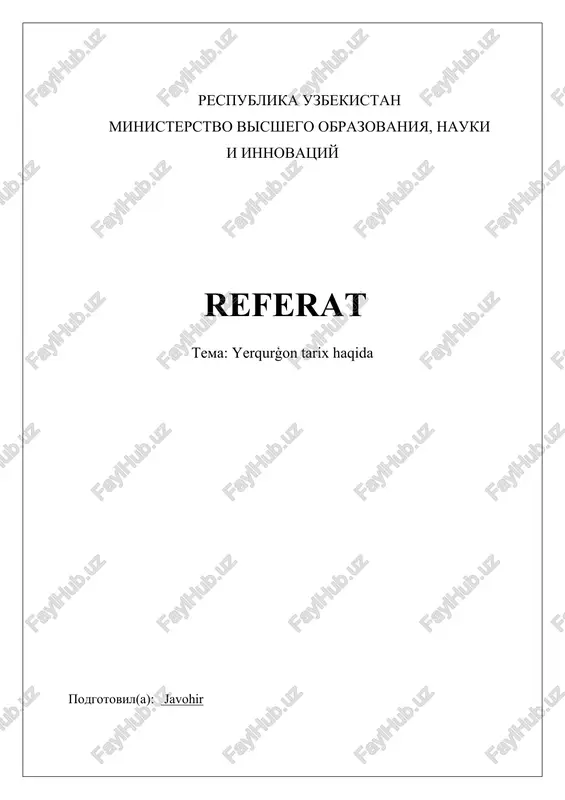 yerqurģon tarixi — DOCX