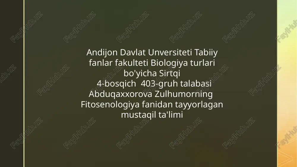 hayotiy shakllar bo'yicha qarashlar va tasniflar — PPTX