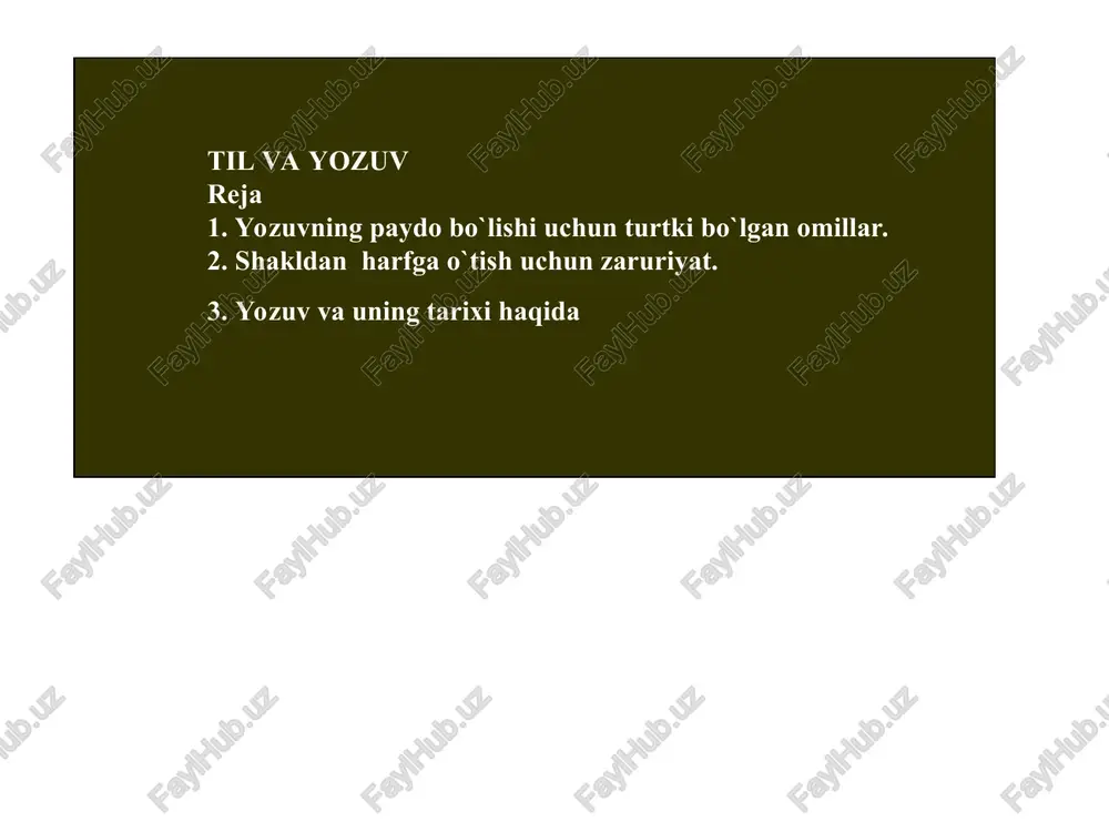 yozuv — PPT