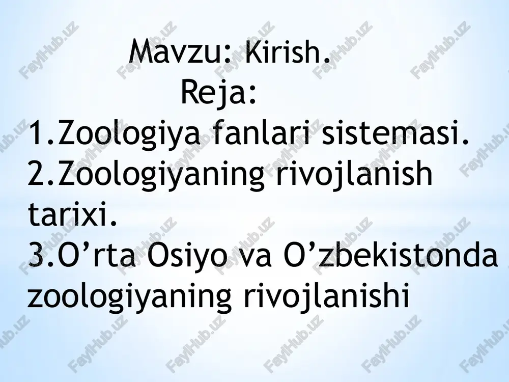 zoologiya — PPTX