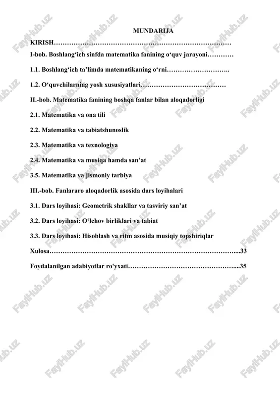 matematika fanining o‘quv jarayoni — DOCX