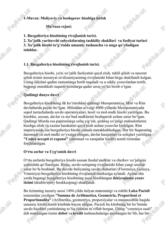 buxgalteriya hisobi — DOCX
