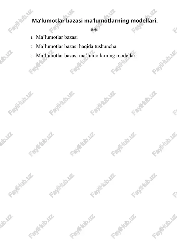 ma'lumotlar bazasi — DOC