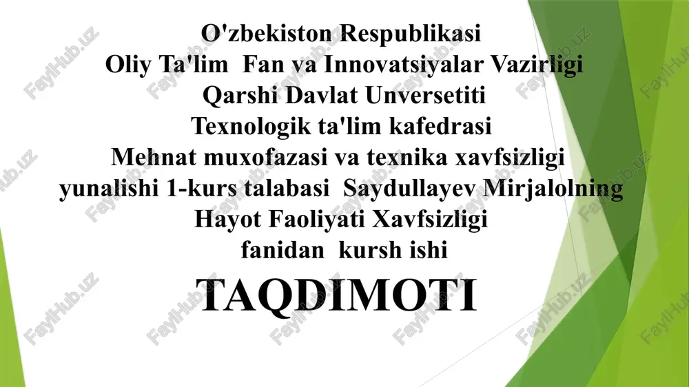 ishlabchiqarishdashovqinning salbiy tasiri — PPTX