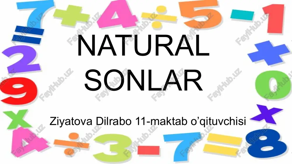natural sonlar — PDF