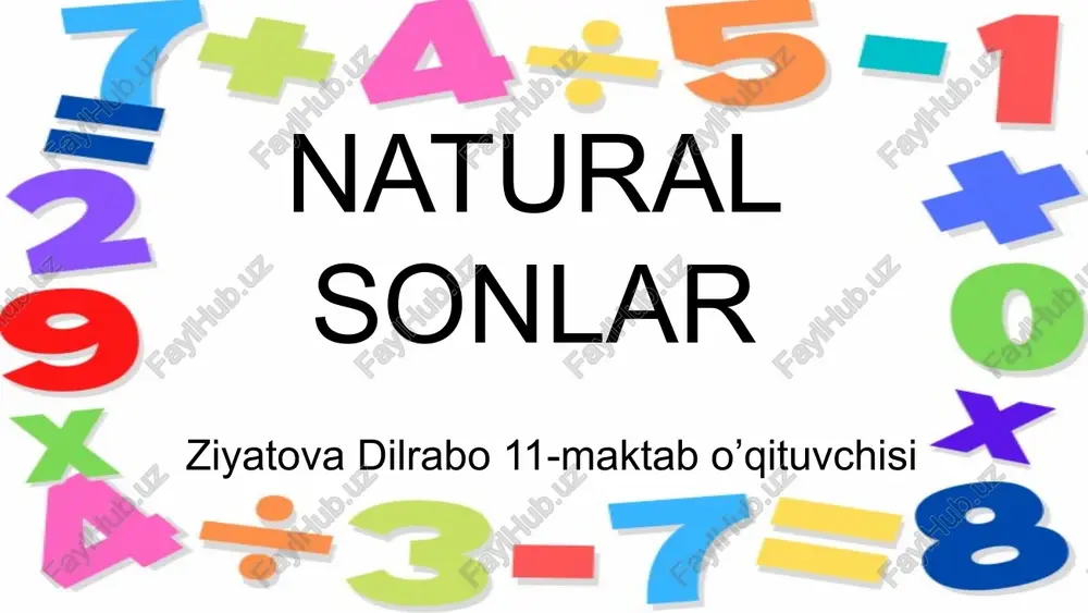 natural sonlar — PPTX
