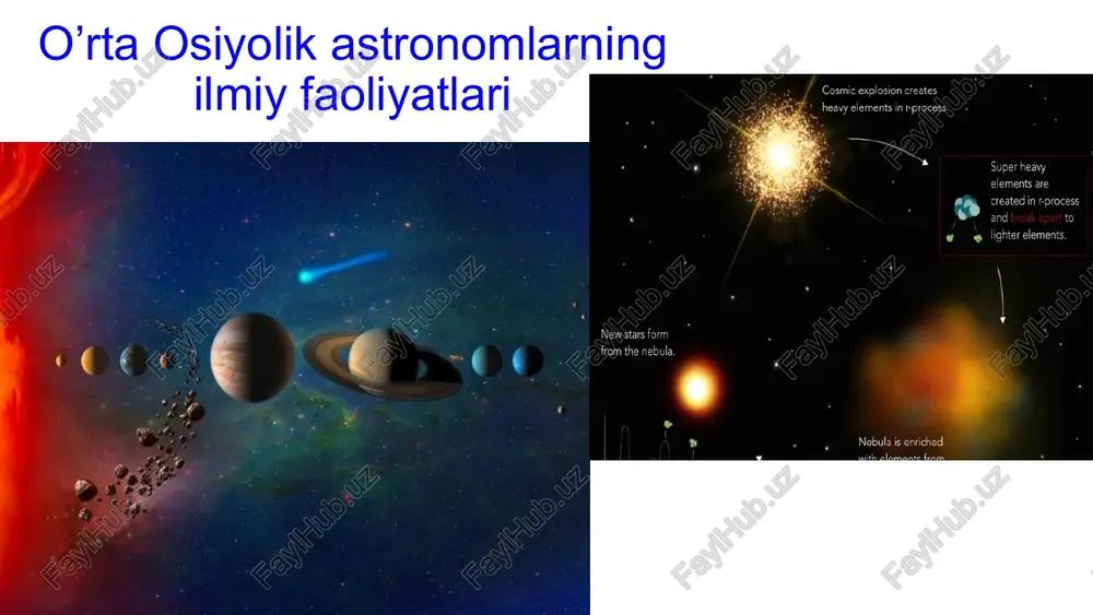 o’rta osiyolik astronomlarning ilmiy faoliyatlari — PPTX