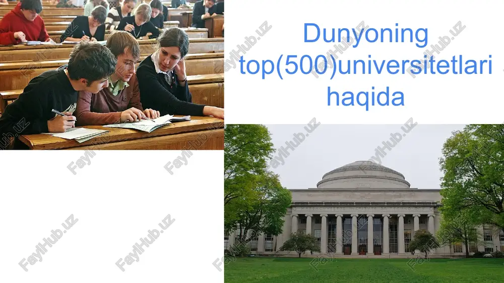 universitetlar haqida — PPTX