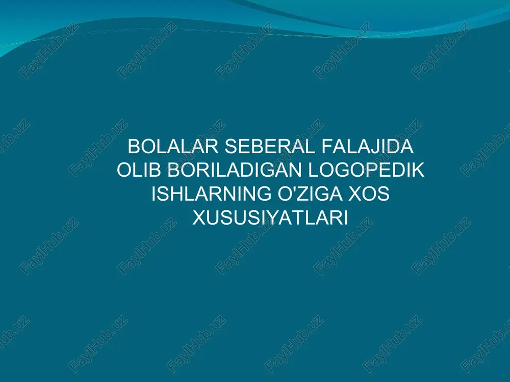 logopedik ishlar — PPT
