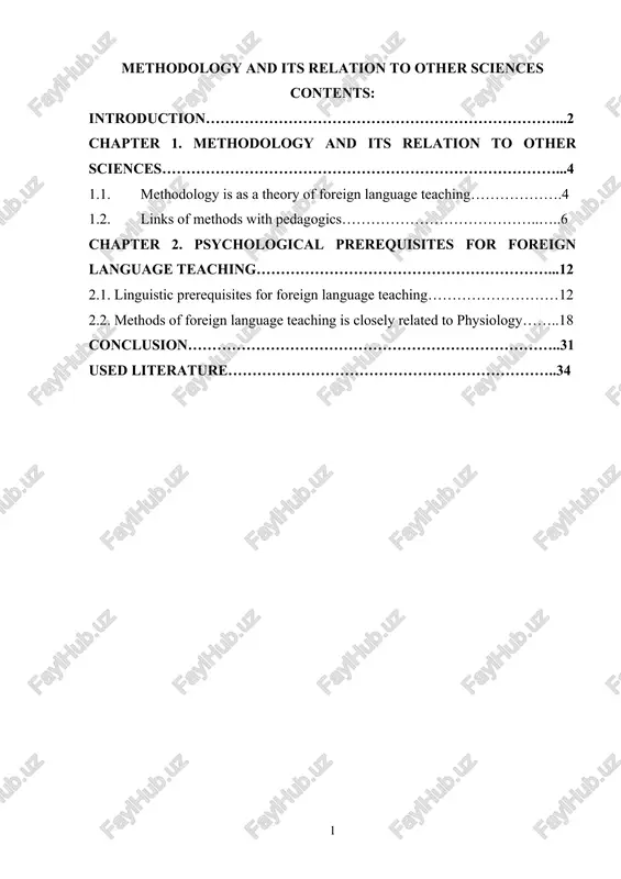 methods of foreign language teaching — DOC