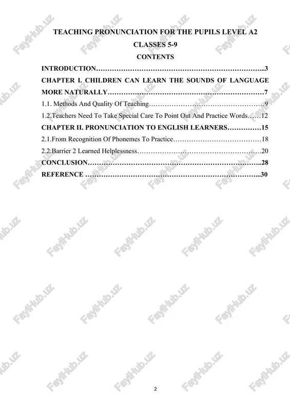 teaching pronunciation for pupils — DOCX
