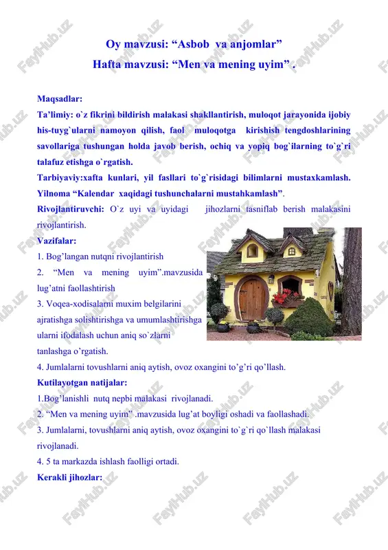 men va mening uyim — DOCX