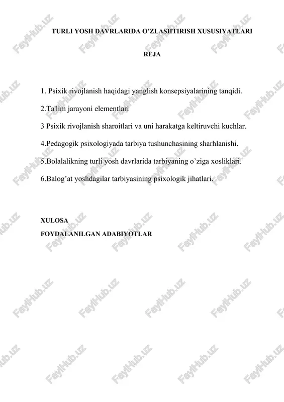 tarbiyaning asosiy turlari — DOCX