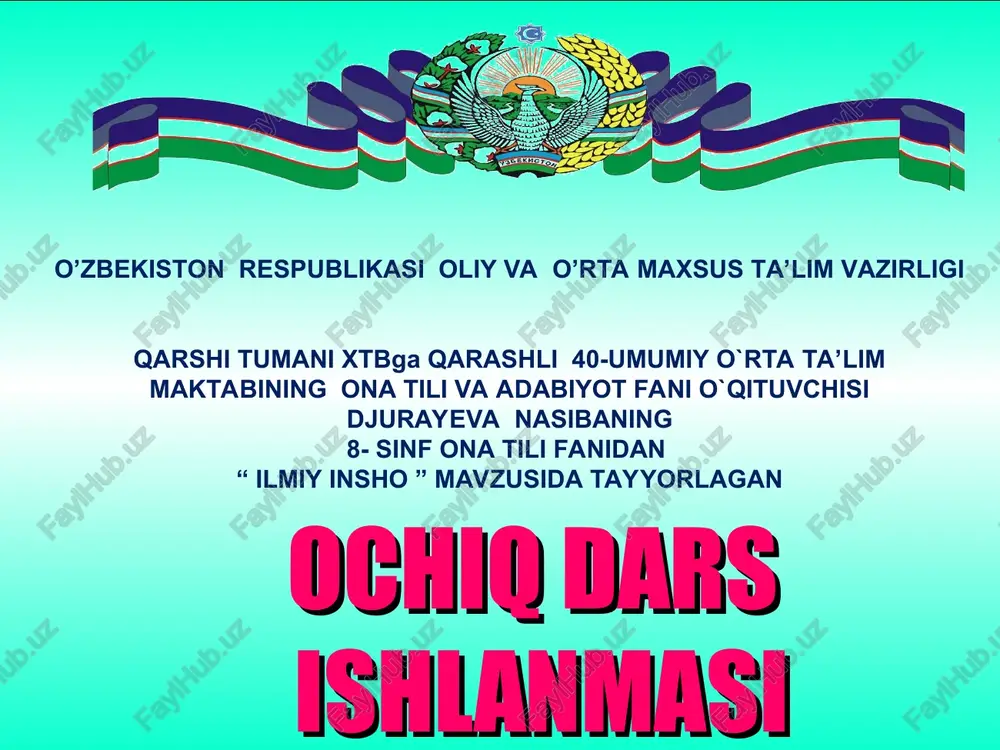 ilmiy insho — PPT