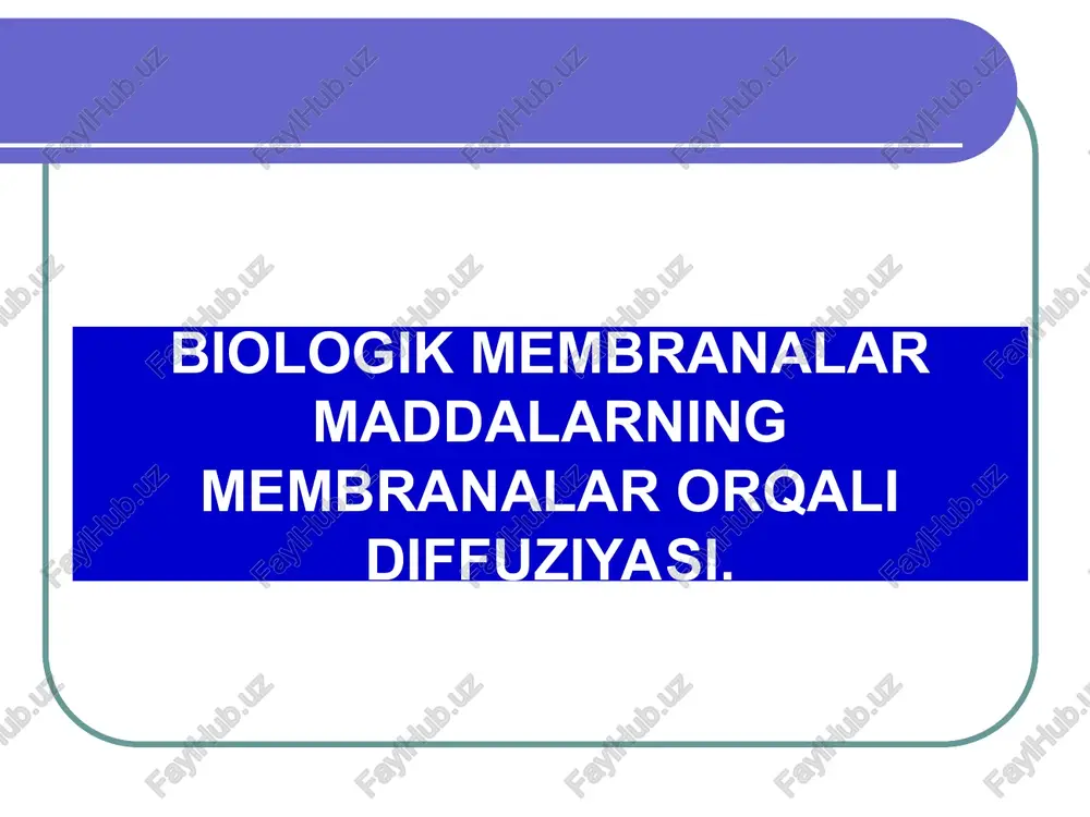 membrana biofizikasi — PPT