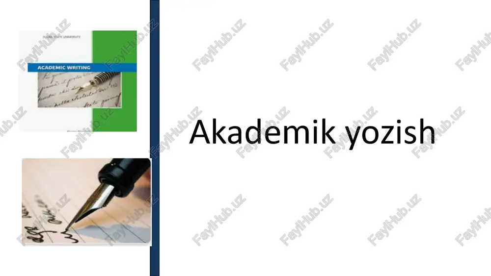 akademik yozish — PPTX