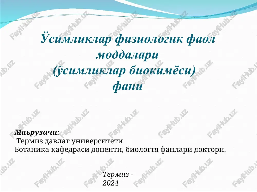 oqsillar — PPT