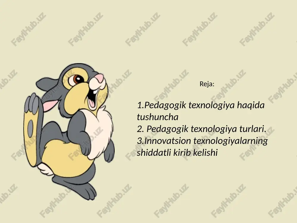pedagogik texnologiya — PPTX
