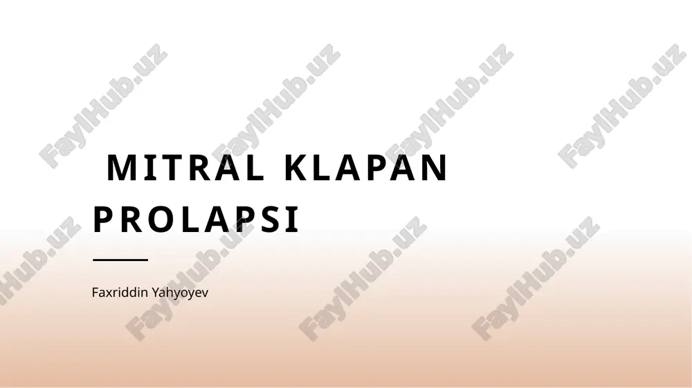 mitral klapan prolapsi — PPTX
