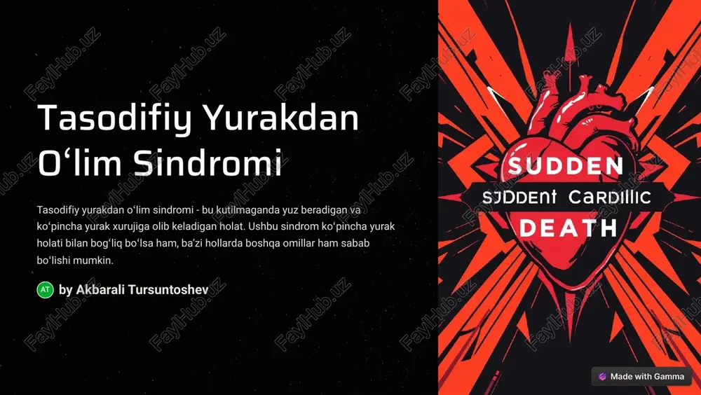 tasodifiy yurakdan oʻlim sindromi — PDF