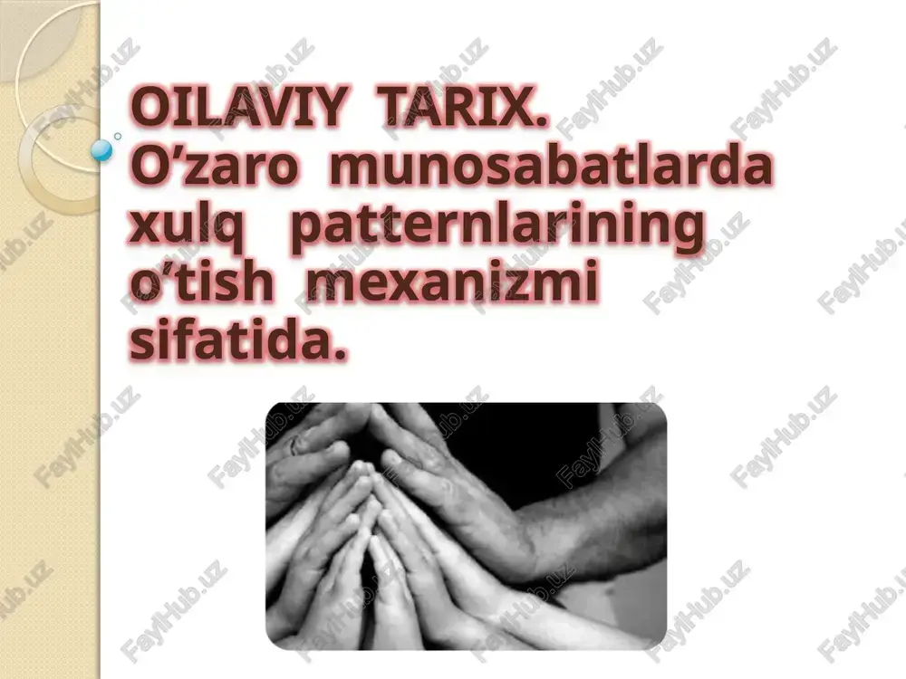 oilaviy tarix — PPTX