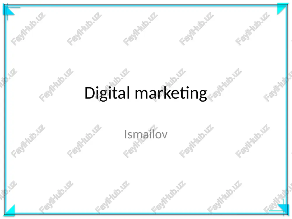 digital marketing — PPTX