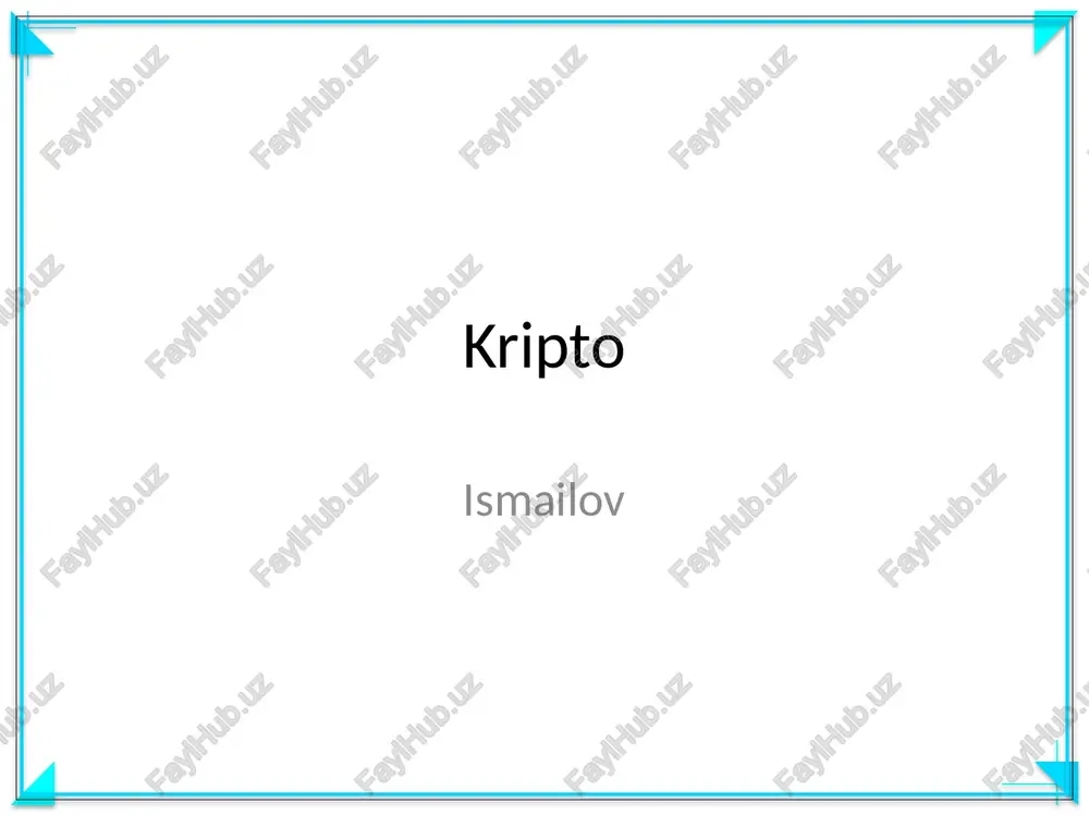kripto — PPTX