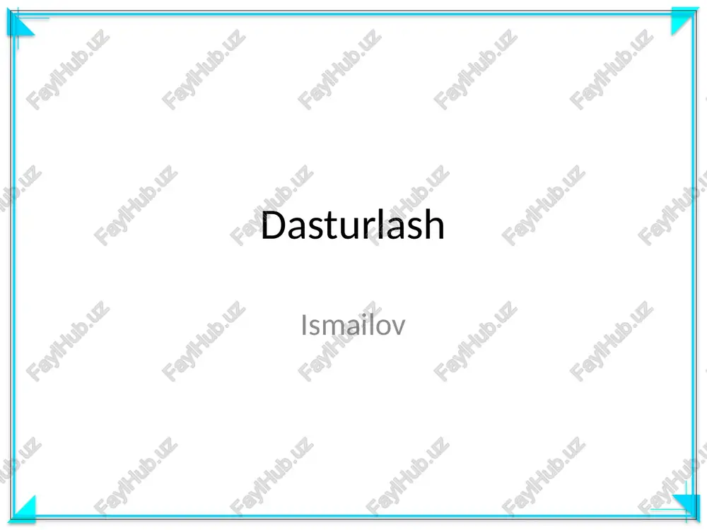 dasturlash — PPTX