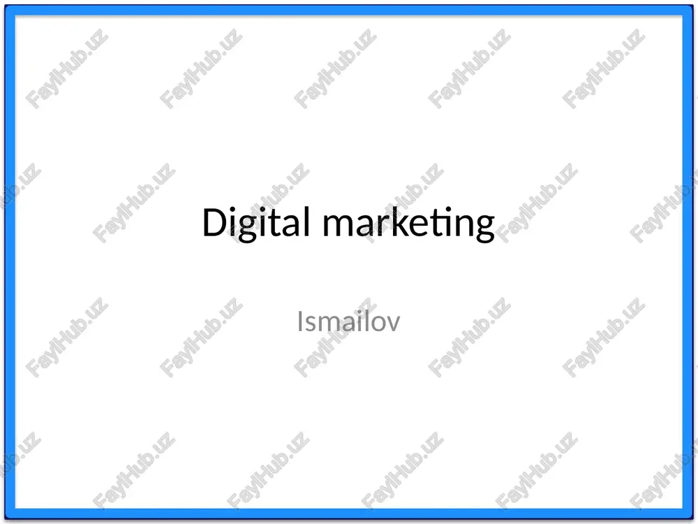 digital marketing — PPTX