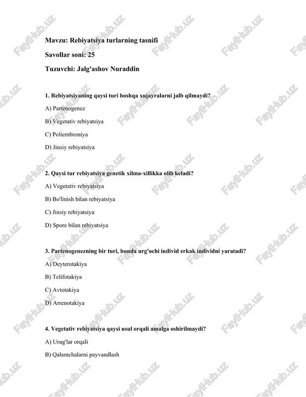 rebiyatsiya turlarning tasnifi — DOCX