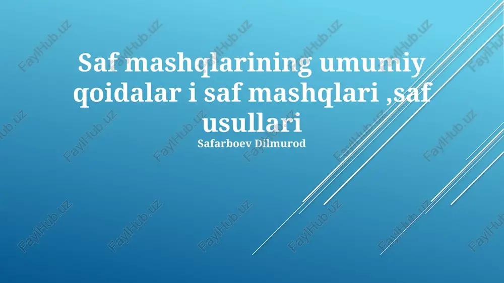 saf mashqlari — PPTX