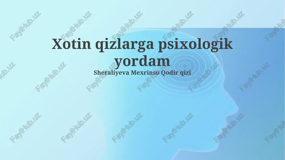 psixologik yordam — PPTX