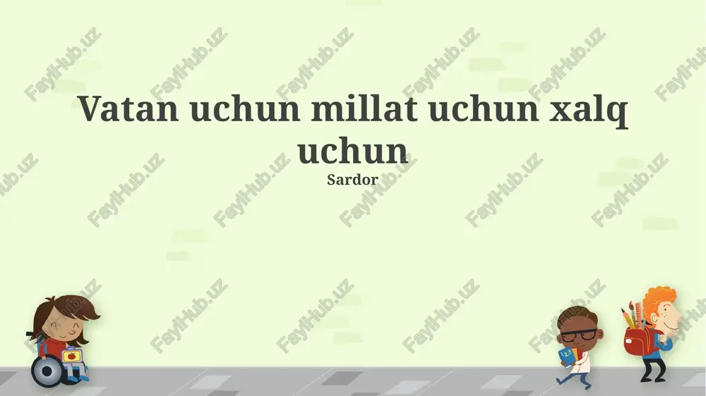 kelajak avlodlar uchun — PPTX