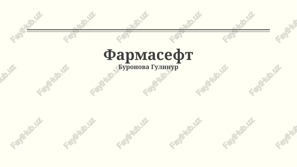 farmatsevtika kelajagi — PPTX