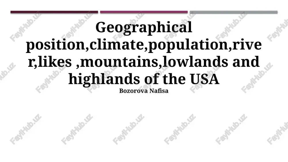 usa: geographical overview and climate — PPTX