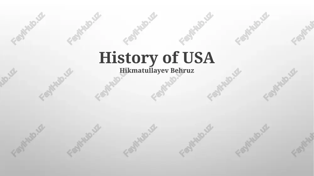 history of usa — PPTX