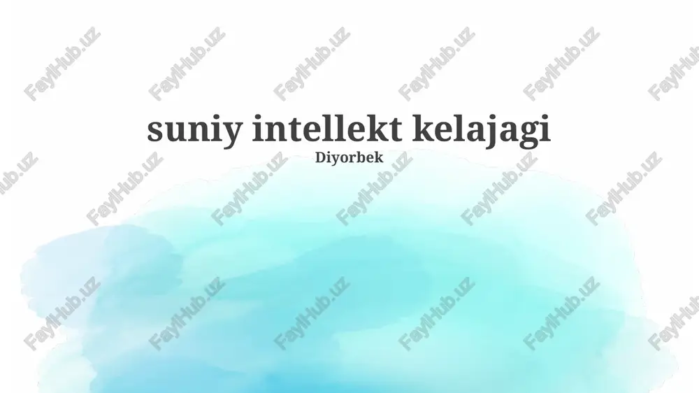 sun'iy intellekt kelajagi — PPTX