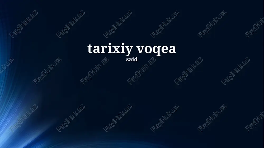 voqeaning mohiyati — PPTX