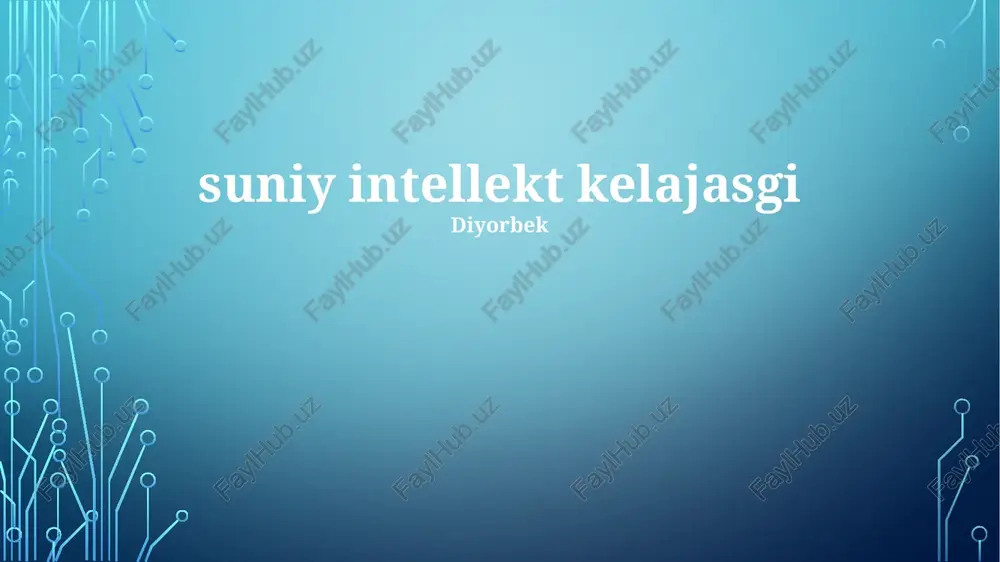 suniy intellekt kelajasgi — PPTX