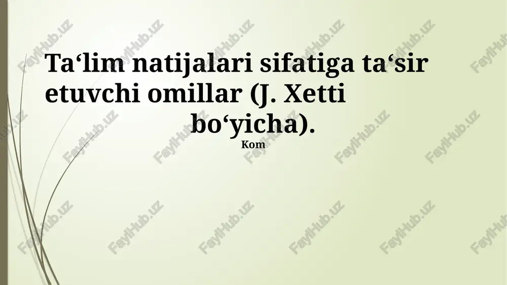 maqsad qo'yish (goal setting)ning roli — PPTX
